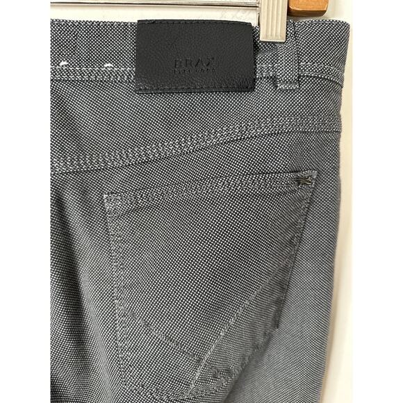 Brax Cooper Fancy Regular 33/30 Gray Black Diamond Comfort Chino Office Casual - Picture 5 of 9